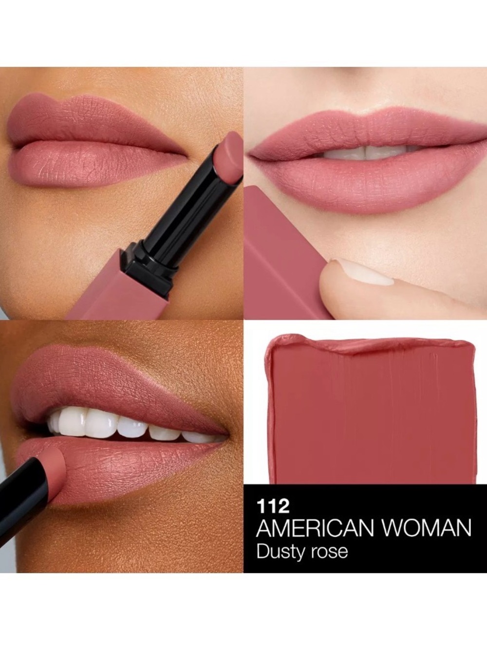 NARS Powermatte Long-Lasting Lipstick American Woman Color 112 Dusty Rose NWT